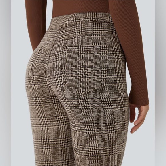 Halara Flex™ High Waisted Pocket Houndstooth Plaid Skinny Work Pants - Picture 5 of 8